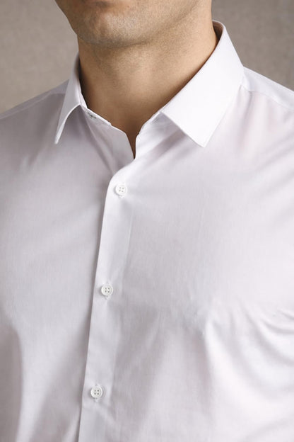 Louis Philippe Men’s Slim Fit Bamboo Blend Sustainable Stretch Young Formal Shirt