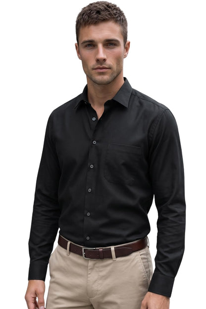 Men's Slim Fit Easy to Iron Everyday wear Premium Cotton Full Sleeve Solid Formal Shirt