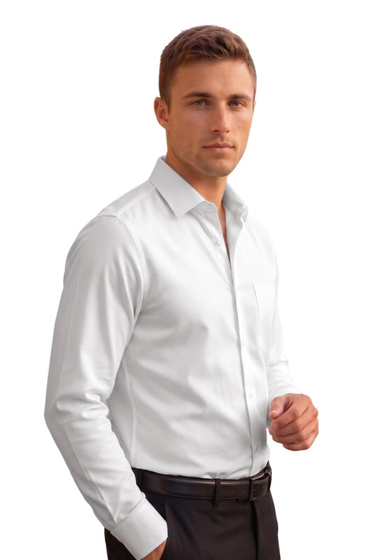 Men's Slim Fit Easy to Iron Everyday wear Premium Cotton Full Sleeve Solid Formal Shirt
