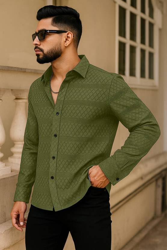 Men's Solid Linen Cotton Shirt, Casual, Plain, Full Sleeve, Summer-Regular Fit, Stylish, Everyday Formal Wear