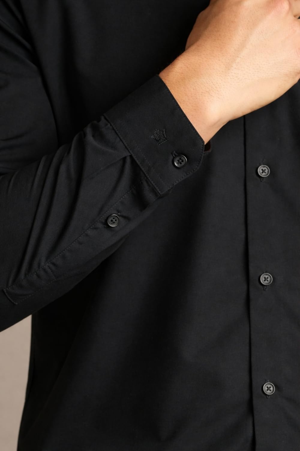 Louis Philippe Men’s Slim Fit Bamboo Blend Sustainable Stretch Young Formal Shirt