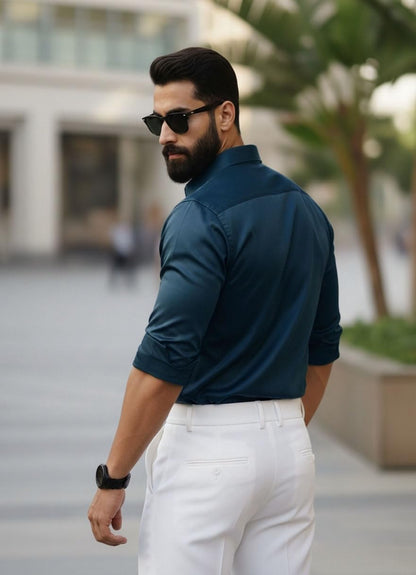 Men’s Stylish Satin Shirt for Party, Formal, Daily and Casual Wear Full Sleeve Shirt for Men