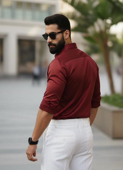 Men’s Stylish Satin Shirt for Party, Formal, Daily and Casual Wear Full Sleeve Shirt for Men