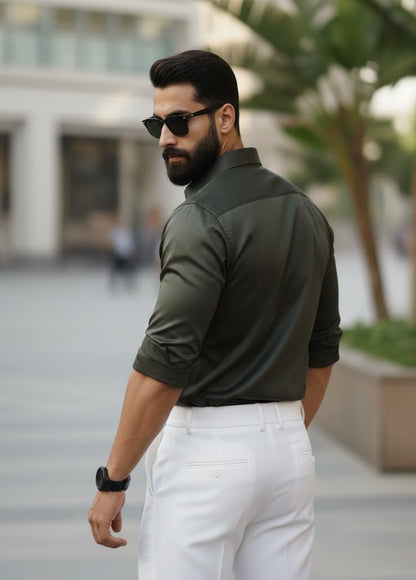 Men’s Stylish Satin Shirt for Party, Formal, Daily and Casual Wear Full Sleeve Shirt for Men