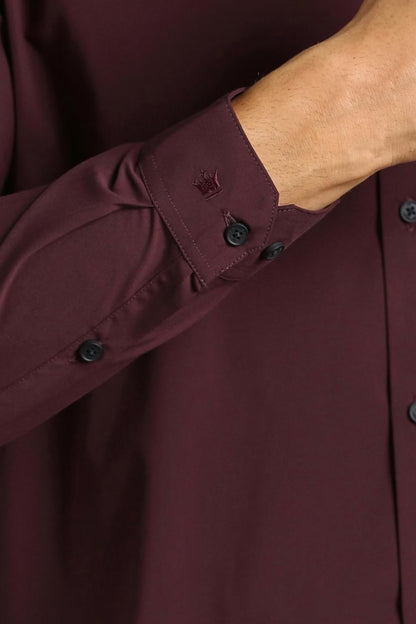 Louis Philippe Men’s Slim Fit Bamboo Blend Sustainable Stretch Young Formal Shirt