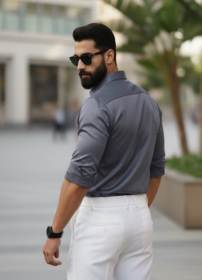 Men’s Stylish Satin Shirt for Party, Formal, Daily and Casual Wear Full Sleeve Shirt for Men