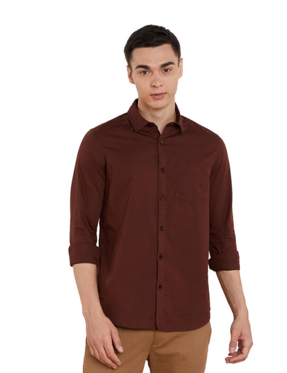 Men's Solid Slim Fit Cotton Casual Shirt | Plain | Full Sleeve | Summer (Available in Plus Sizes)