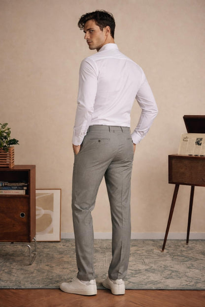 Louis Philippe Men’s Slim Fit Bamboo Blend Sustainable Stretch Young Formal Shirt