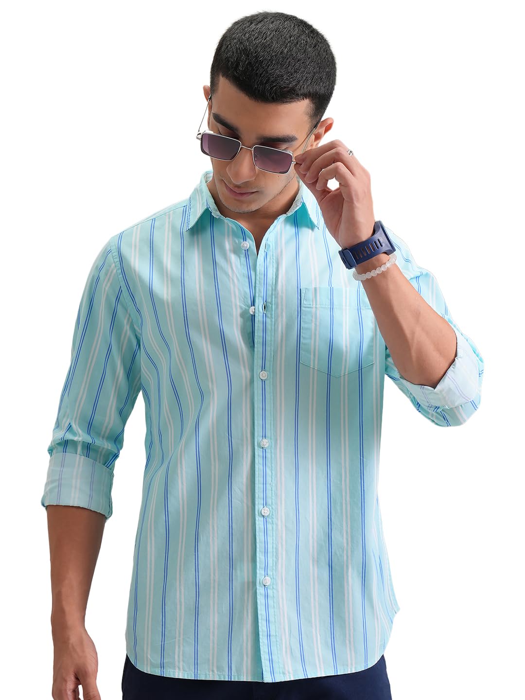 Men’s Slim Fit Striped Shirt | Full Sleeves | Everyday Wear Stylish Shirt for Men
