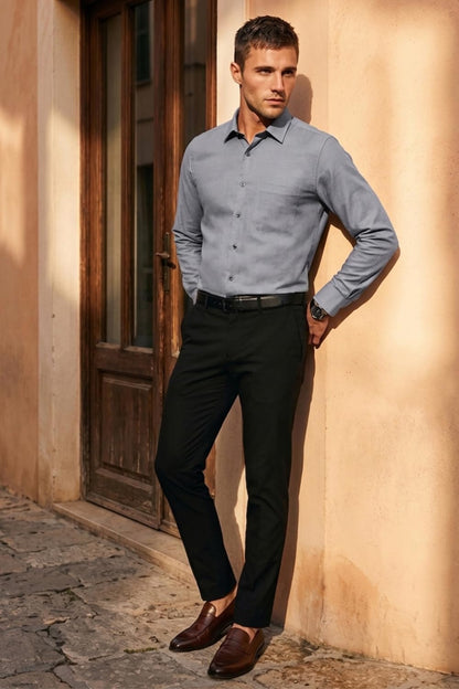 Men's Slim Fit Easy to Iron Everyday wear Premium Cotton Full Sleeve Solid Formal Shirt