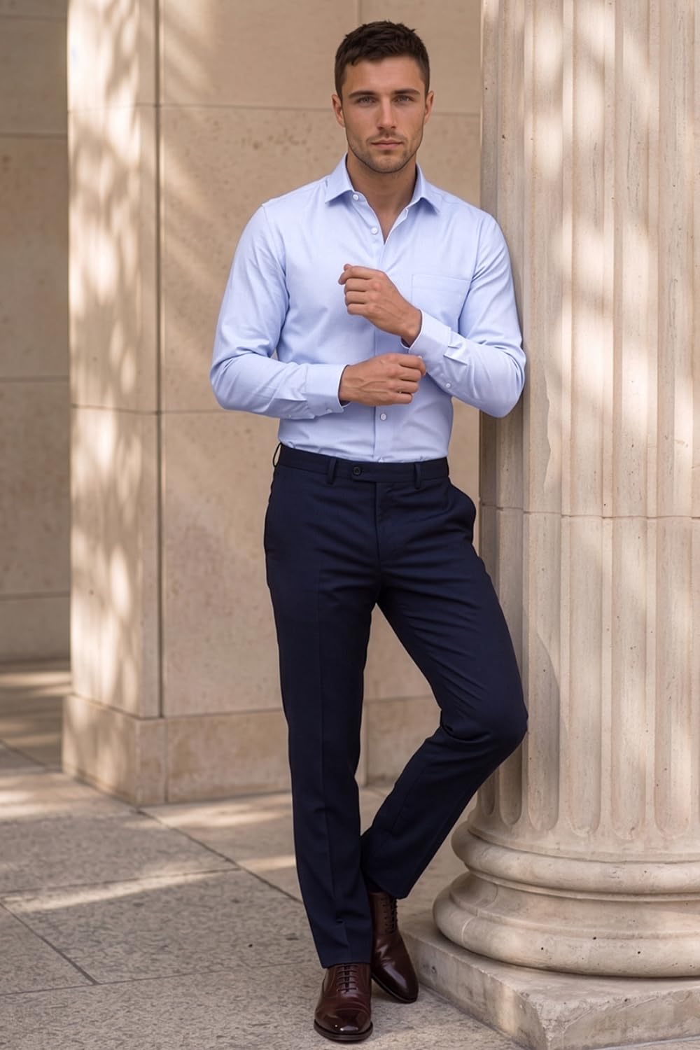 Men's Slim Fit Easy to Iron Everyday wear Premium Cotton Full Sleeve Solid Formal Shirt