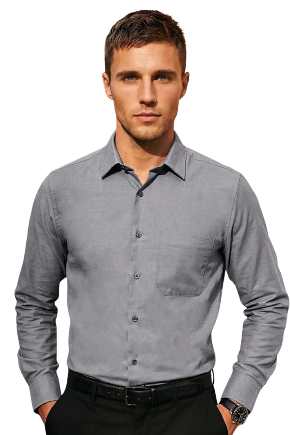 Men's Slim Fit Easy to Iron Everyday wear Premium Cotton Full Sleeve Solid Formal Shirt