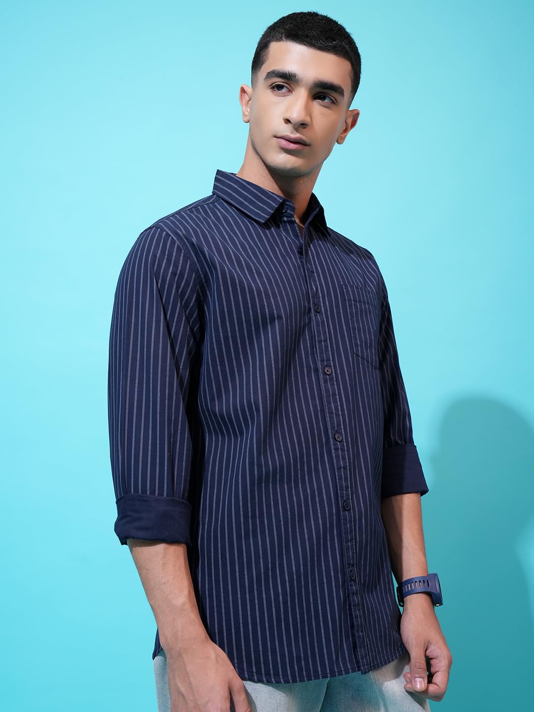 Men’s Slim Fit Striped Shirt | Full Sleeves | Everyday Wear Stylish Shirt for Men