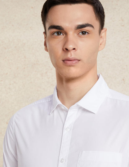 Men's Solid Slim Fit Cotton Casual Shirt | Plain | Full Sleeve | Summer (Available in Plus Sizes)
