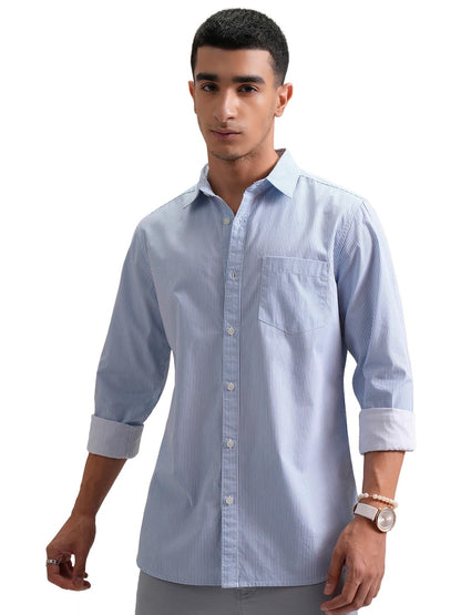 Men’s Slim Fit Striped Shirt | Full Sleeves | Everyday Wear Stylish Shirts for Men