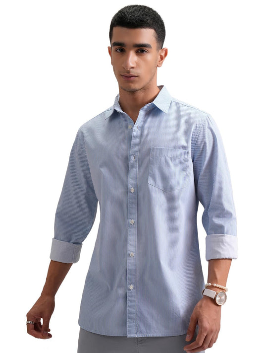 Men’s Slim Fit Striped Shirt | Full Sleeves | Everyday Wear Stylish Shirts for Men