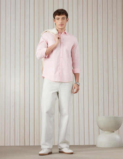 Men's Solid Slim Fit Cotton Casual Shirt | Plain | Full Sleeve | Summer (Available in Plus Sizes)