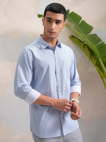 Men’s Slim Fit Striped Shirt | Full Sleeves | Everyday Wear Stylish Shirts for Men