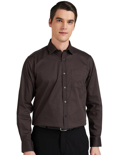 Men's Solid Cotton Formal Shirt | Plain | Full Sleeve - Regular Fit (Available in Plus Sizes)
