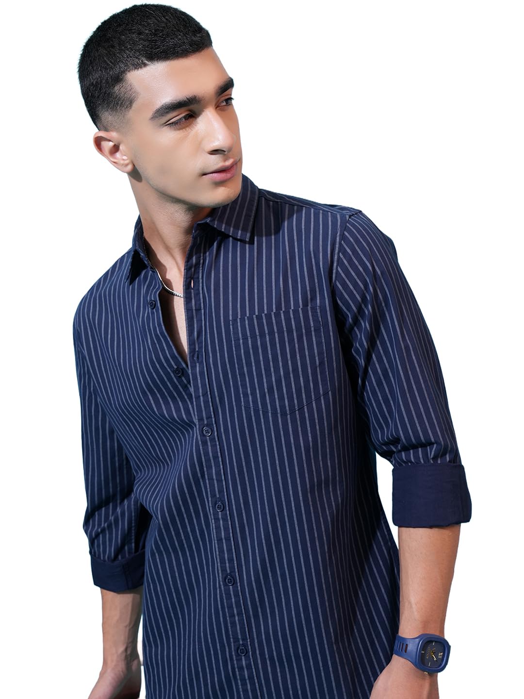 Men’s Slim Fit Striped Shirt | Full Sleeves | Everyday Wear Stylish Shirt for Men