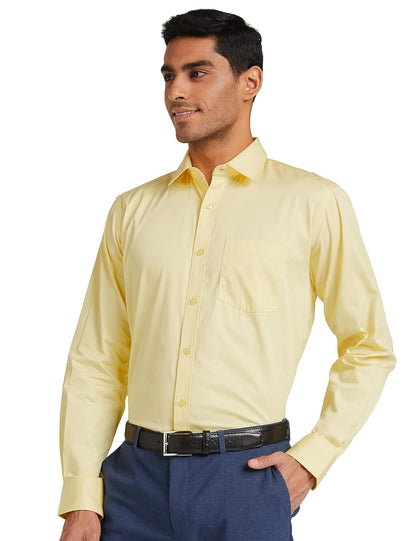 Men's Solid Cotton Formal Shirt | Plain | Full Sleeve - Regular Fit (Available in Plus Sizes)