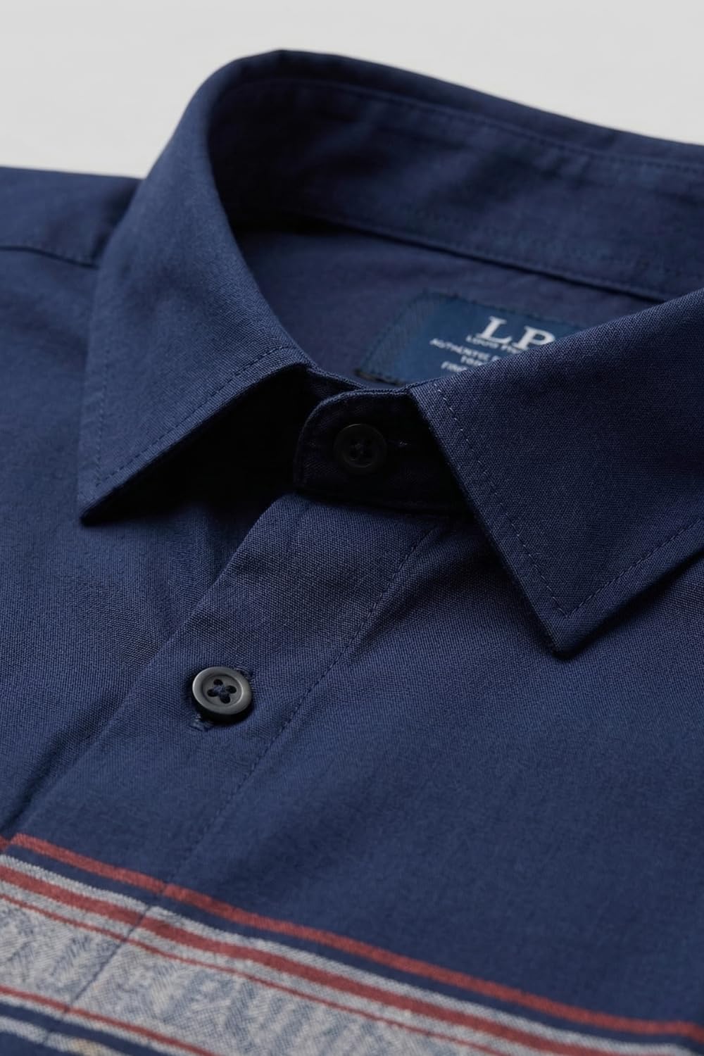 Men's Slim Fit Made Using BCI Cotton, Brushed Twill, Soft Fabric Full Sleeve Engineered Stripe Casual Shirt