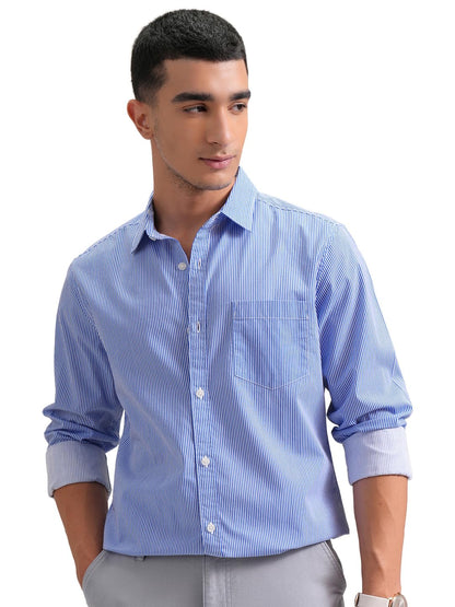 Men’s Slim Fit Striped Shirt | Full Sleeves | Everyday Wear Stylish Shirts for Men
