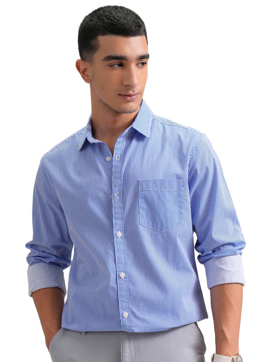 Men’s Slim Fit Striped Shirt | Full Sleeves | Everyday Wear Stylish Shirts for Men