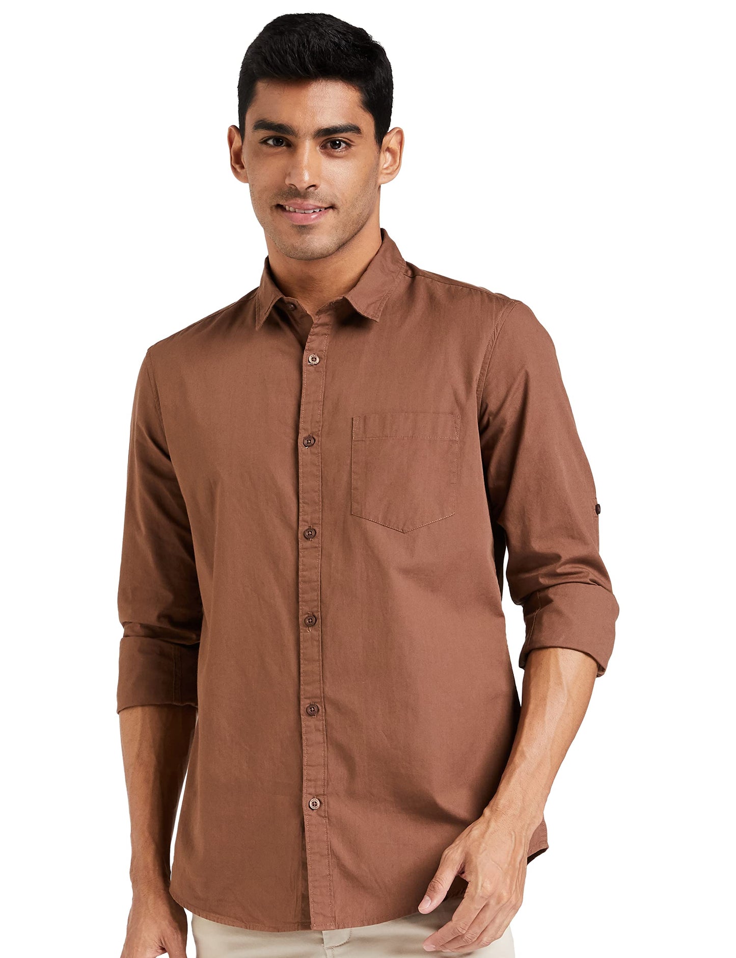 Men's Cotton Shirt | Casual | Plain | Full Sleeve | Summer - Regular Fit (Available in Plus Sizes)