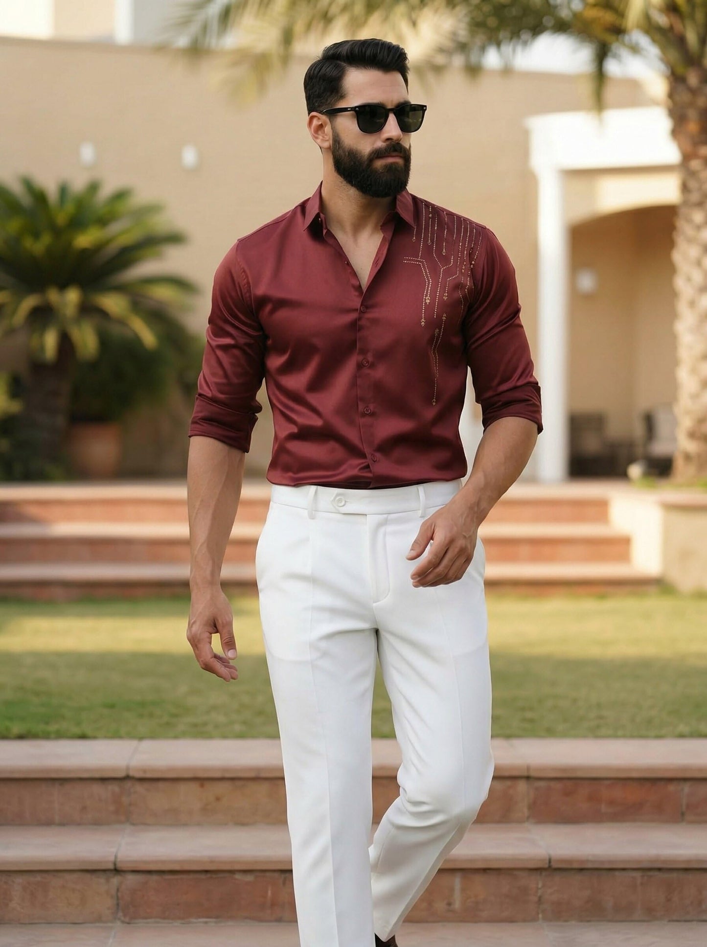 Men’s Stylish Satin Shirt for Party, Formal, Daily and Casual Wear Full Sleeve Shirt for Men