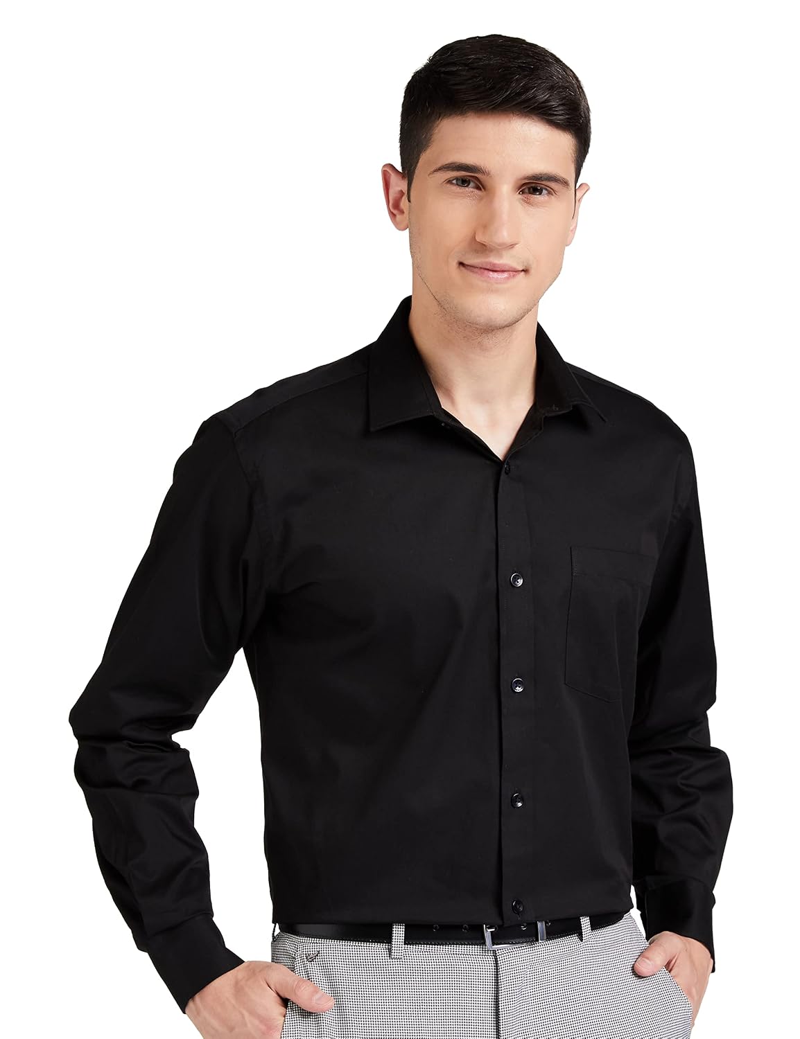 Men's Solid Cotton Formal Shirt | Plain | Full Sleeve - Regular Fit (Available in Plus Sizes)