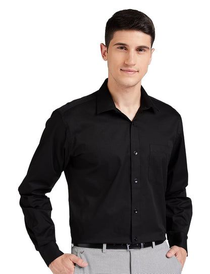 Men's Solid Cotton Formal Shirt | Plain | Full Sleeve - Regular Fit (Available in Plus Sizes)