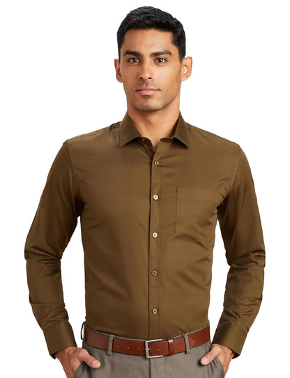Men's Solid Cotton Formal Shirt | Plain | Full Sleeve - Regular Fit (Available in Plus Sizes)