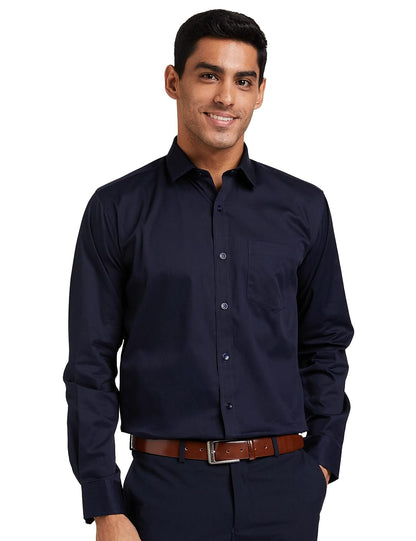 Men's Solid Cotton Formal Shirt | Plain | Full Sleeve - Regular Fit (Available in Plus Sizes)