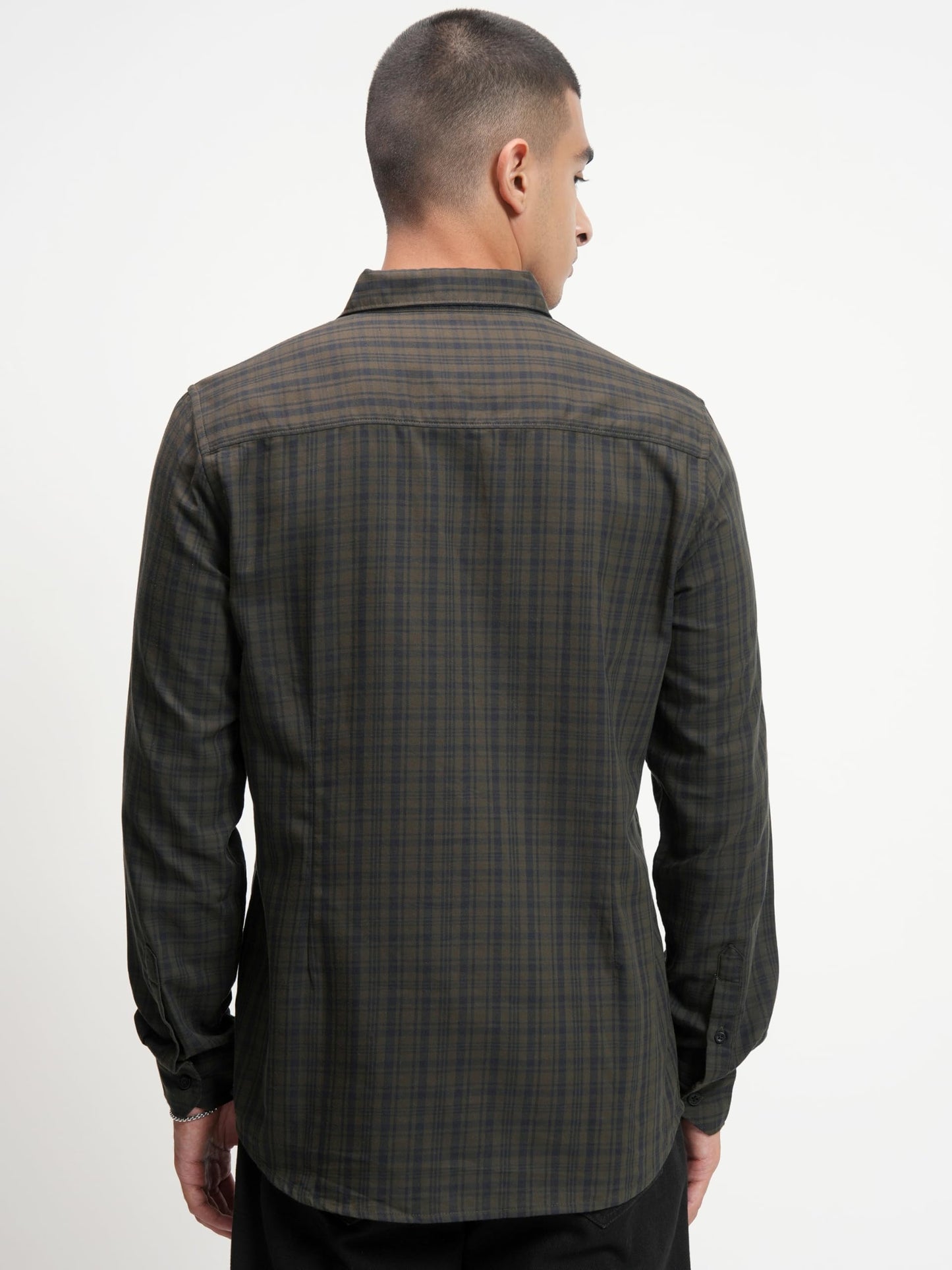 Men's Slim Fit Shirt for Men | Checks Shirt | Long Sleeves | Spread Collar | Casual Shirts | Men Shirts | Shirts for Men