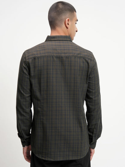 Men's Slim Fit Shirt for Men | Checks Shirt | Long Sleeves | Spread Collar | Casual Shirts | Men Shirts | Shirts for Men