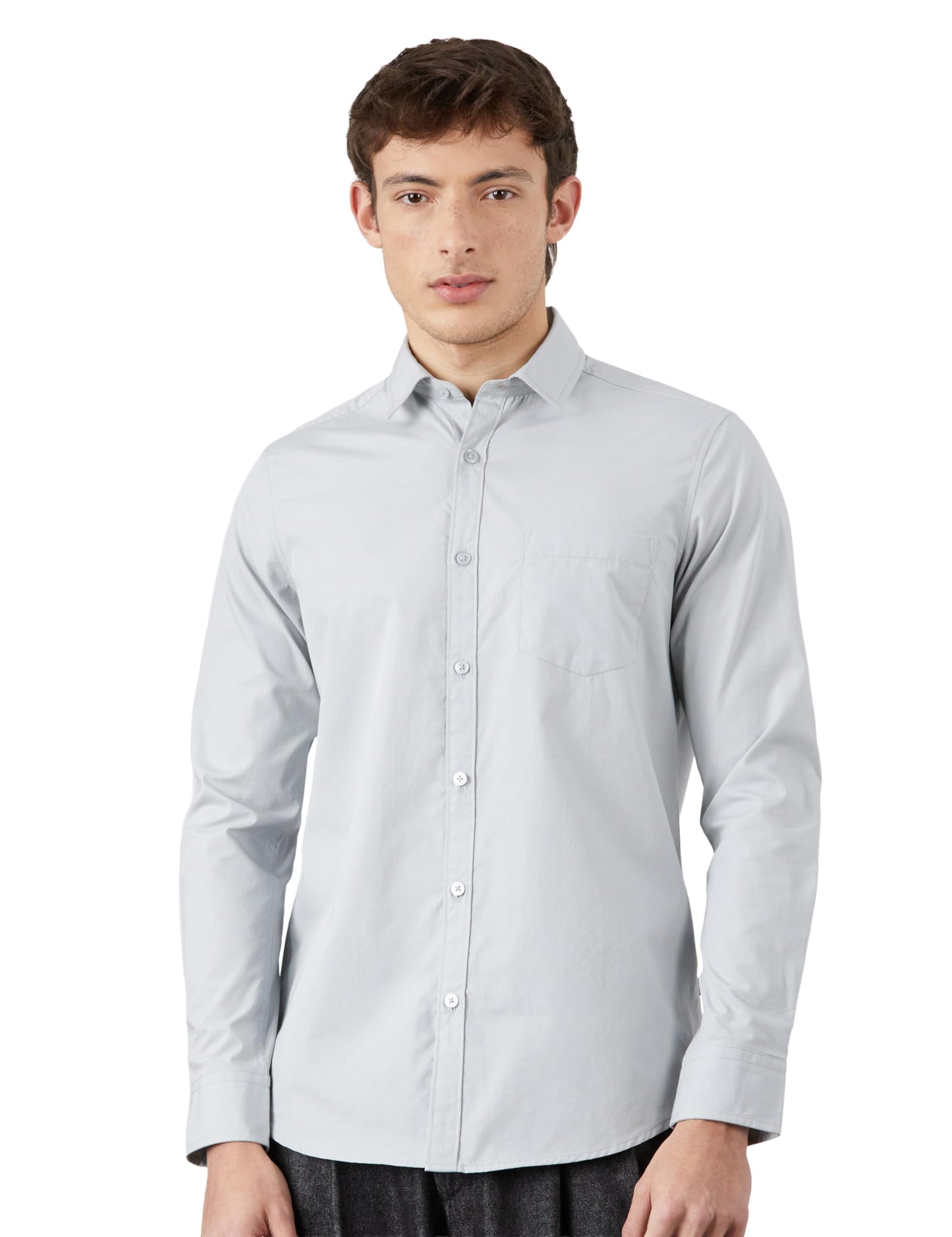 Men's Solid Slim Fit Cotton Casual Shirt | Plain | Full Sleeve | Summer (Available in Plus Sizes)