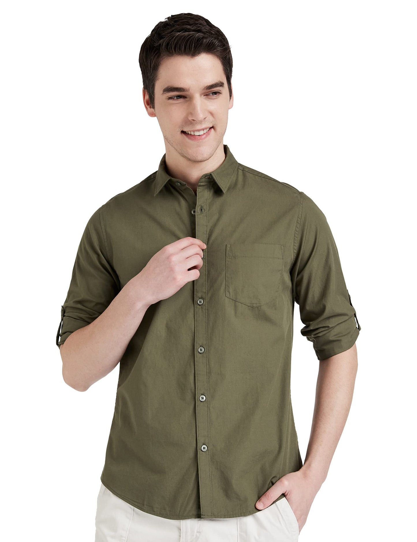 Men's Cotton Shirt | Casual | Plain | Full Sleeve | Summer - Regular Fit (Available in Plus Sizes)