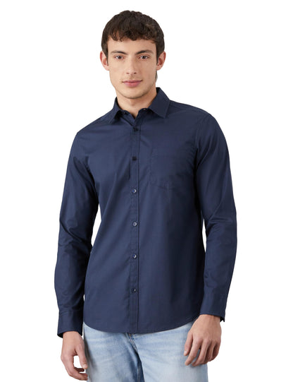 Men's Solid Slim Fit Cotton Casual Shirt | Plain | Full Sleeve | Summer (Available in Plus Sizes)