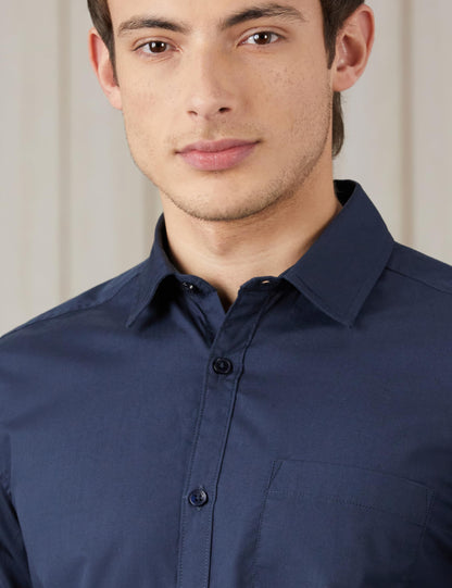 Men's Solid Slim Fit Cotton Casual Shirt | Plain | Full Sleeve | Summer (Available in Plus Sizes)