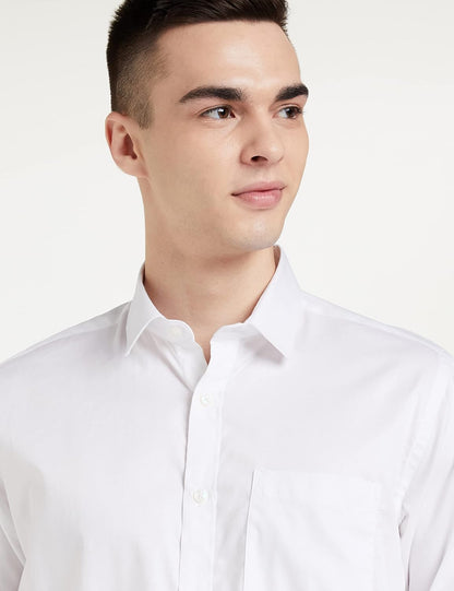 Men's Solid Cotton Formal Shirt | Plain | Full Sleeve - Regular Fit (Available in Plus Sizes)