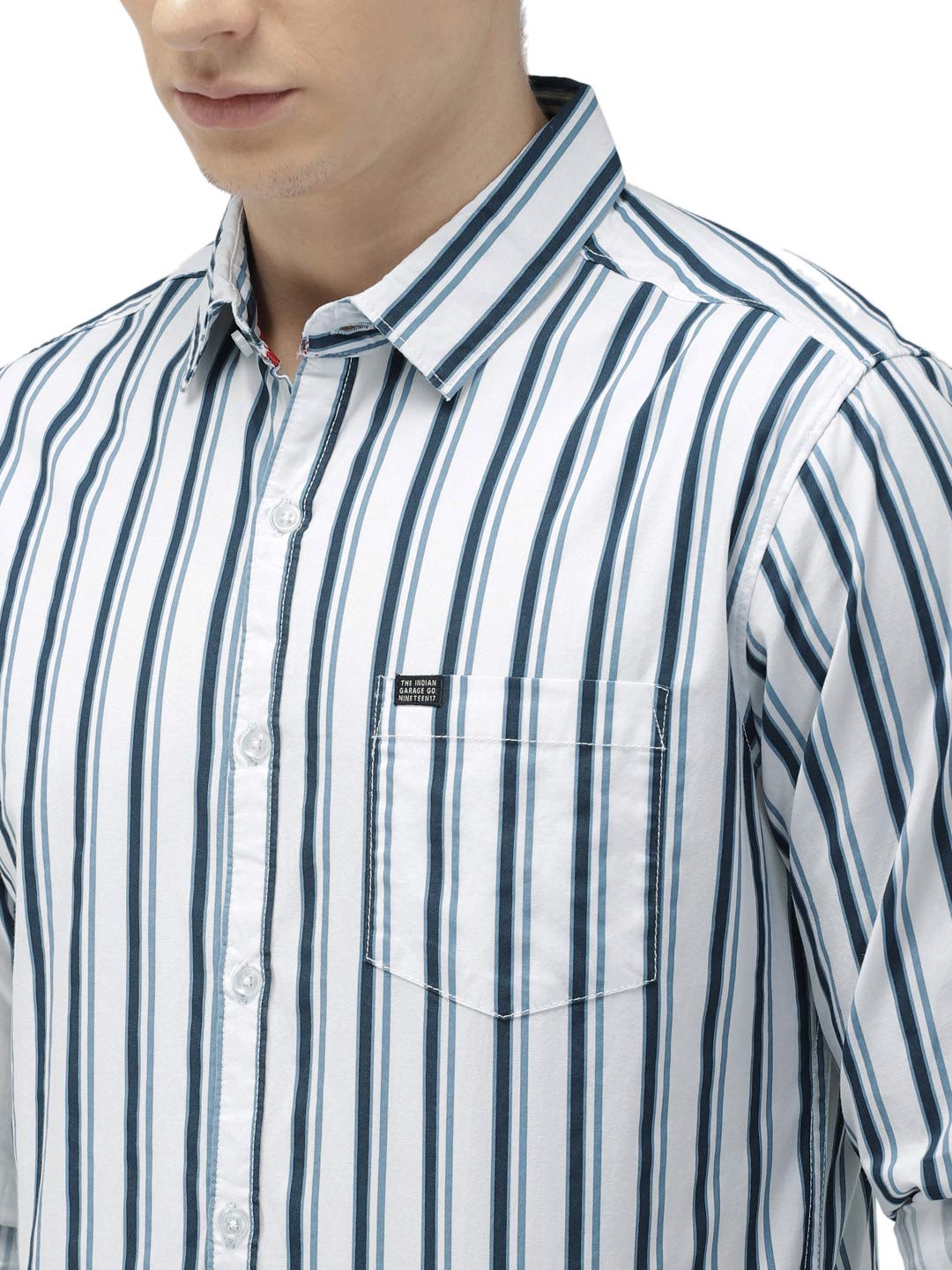 Men Slim Fit Checkered Full Sleeves Spread Collar Casual Shirt