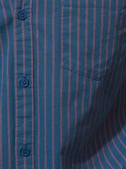 Men’s Slim Fit Striped Shirt | Full Sleeves | Everyday Wear Stylish Shirt for Men