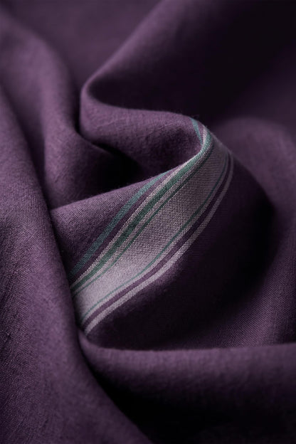 Men's Slim Fit Made Using BCI Cotton, Brushed Twill, Soft Fabric Full Sleeve Engineered Stripe Casual Shirt
