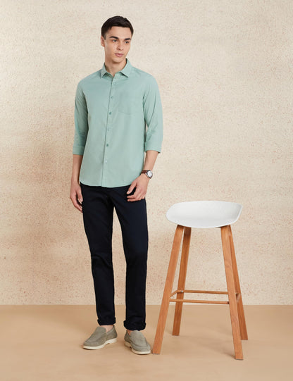 Men's Solid Slim Fit Cotton Casual Shirt | Plain | Full Sleeve | Summer (Available in Plus Sizes)