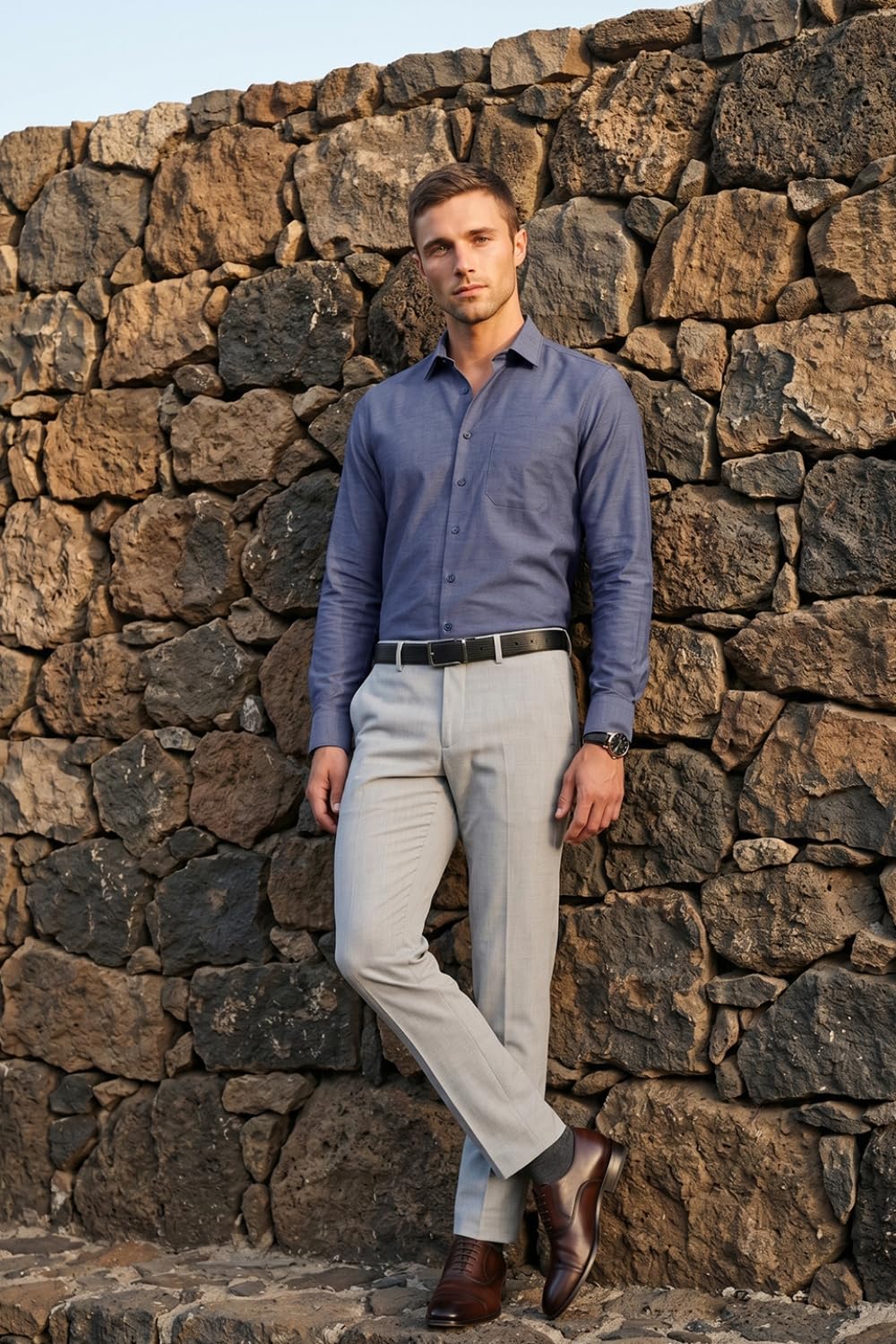 Men's Slim Fit Easy to Iron Everyday wear Premium Cotton Full Sleeve Solid Formal Shirt