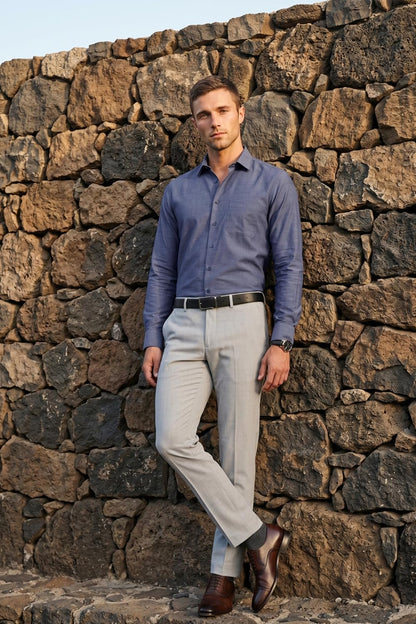 Men's Slim Fit Easy to Iron Everyday wear Premium Cotton Full Sleeve Solid Formal Shirt