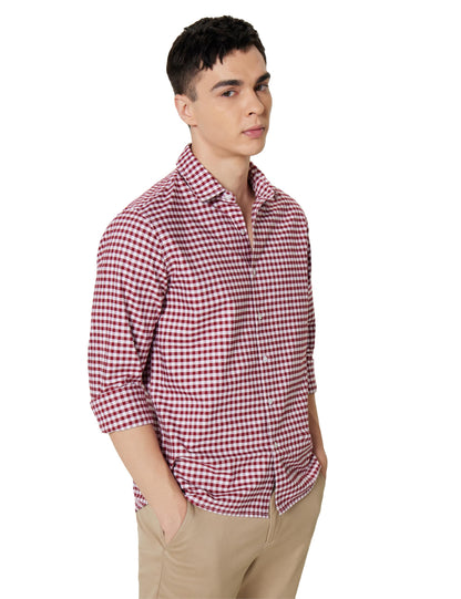Men's Checkered Casual Shirt - Regular Fit | Full Sleeve | Pure Cotton (Available in Plus Sizes)