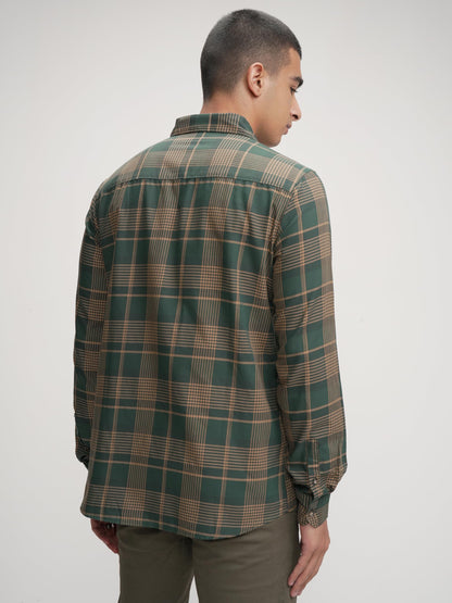 Men's Slim Fit Checks Shirt | Long Sleeves | Regular Collar | Casual Shirts for Men