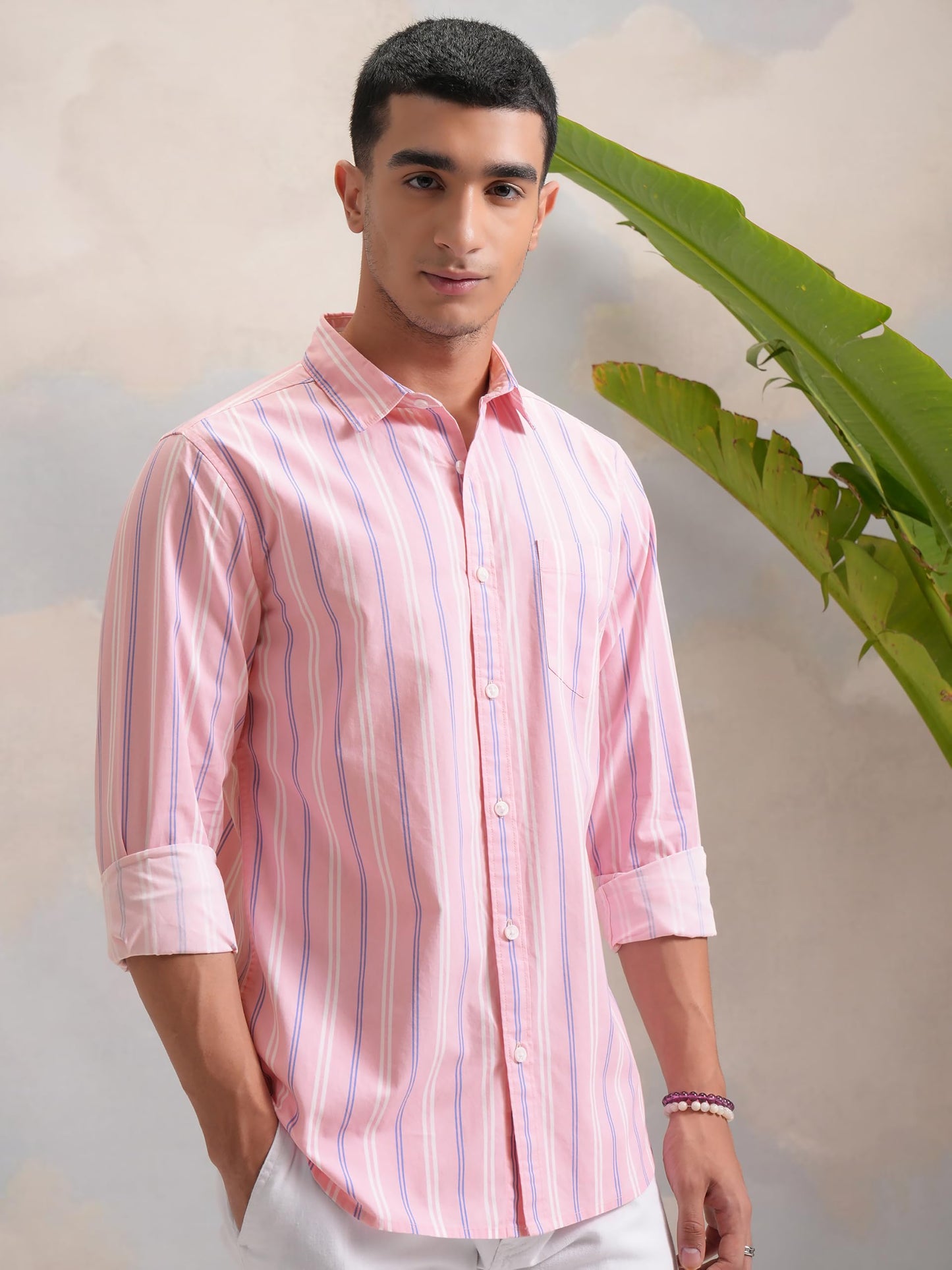 Men’s Slim Fit Striped Shirt | Full Sleeves | Everyday Wear Stylish Shirt for Men